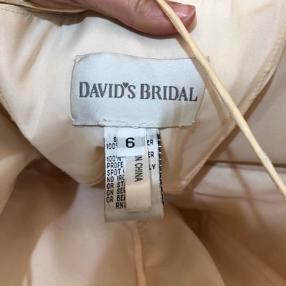 David’s Bridal Mermaid Gold Dress Prom Bridesmaid - Picture 7 of 8